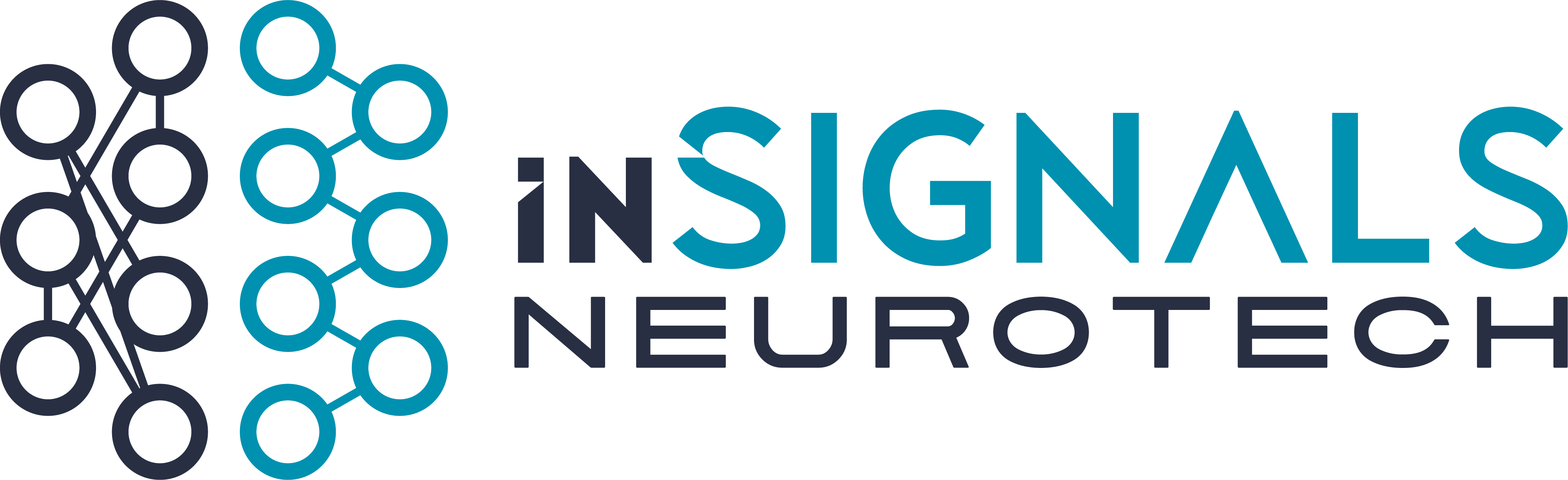 inSignals Neurotech blue and black logo with connected dots