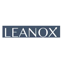 LEANOX written in white on dark blue background