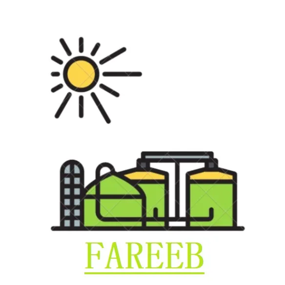 depicting sustainable waste recycling into biogas and organic fertilizers, highlighting eco-friendly energy and agriculture solutions.