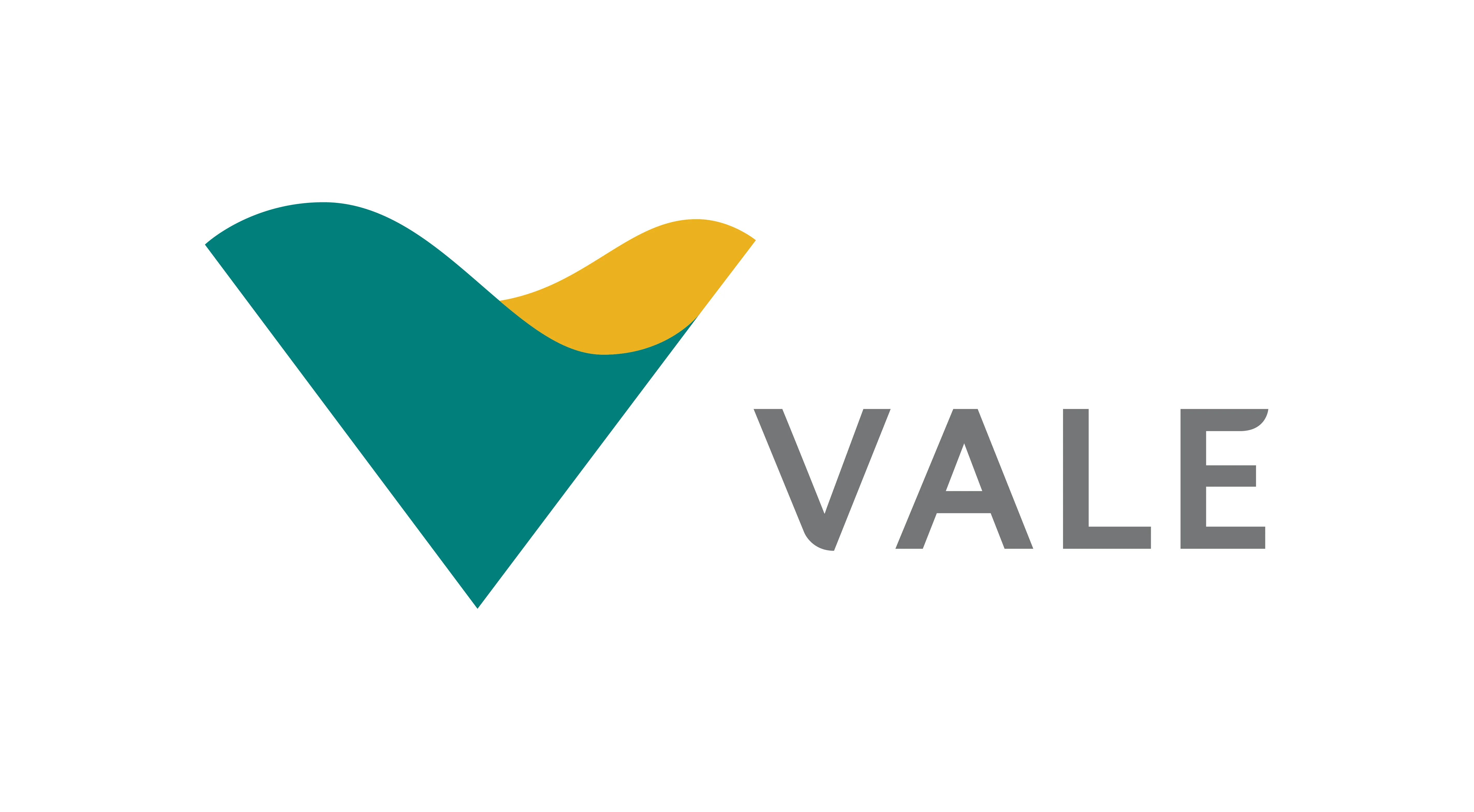 A stylized “V” symbol: This triangular shape represents the initial of “Vale” and symbolizes stability and strength. Corporate colors: Vale Green (Pantone 328 C): Represents the company’s connection to nature and environmental responsibility. Vale Yellow (Pantone 124 C): Evokes energy and optimism. Vale Gray (Pantone Cool Gray 9 C): Used exclusively in the logo to convey solidity and modernity.