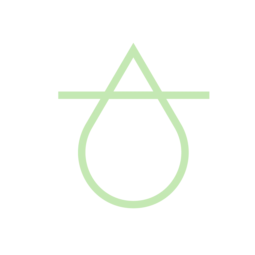 a drop of water passing through a horizontal line