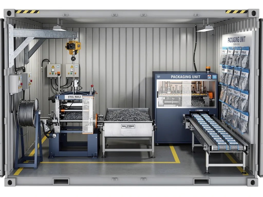 Usine Industrie 4.0 de fabrication de clous