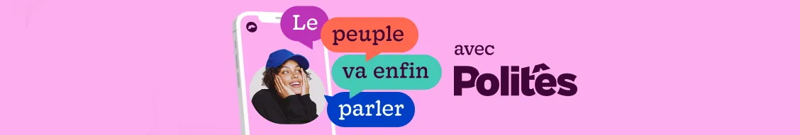 Bannière Politês Logo + slogan "Le Peuple va enfin parler"