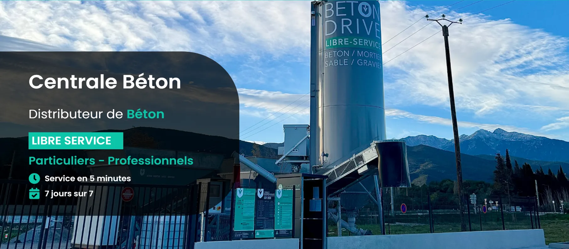 BETON DRIVE - Vos matériaux de construction en libre-service en mode "DRIVE"