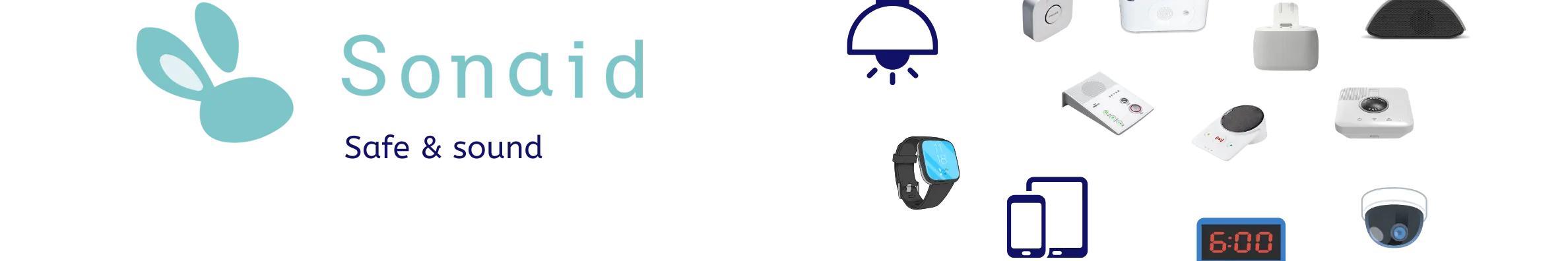 Safe and sound, give ears to IoT devices. Illustrations of IoT devices.