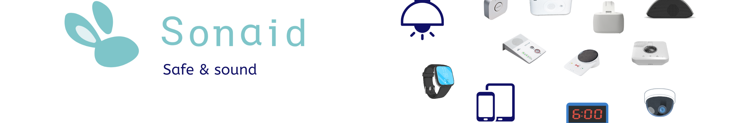 Safe and sound, give ears to IoT devices. Illustrations of IoT devices.