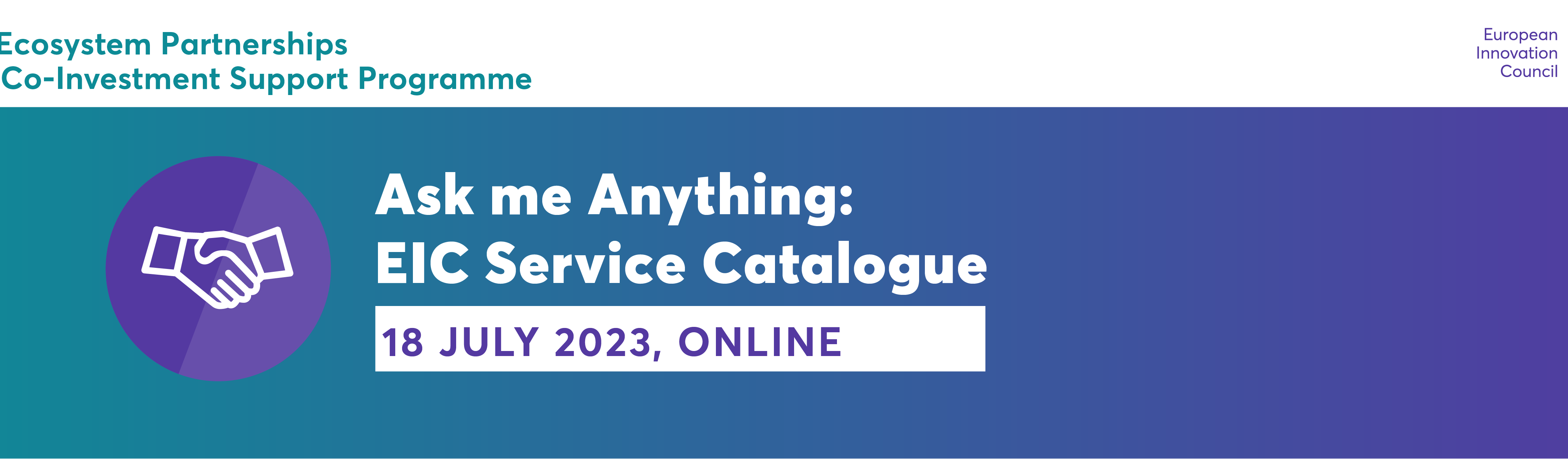 Ask me Anything: EIC Service Catalogue