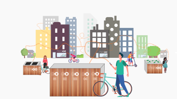 The parcoo smart city in icons