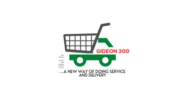 Image of green truck with grocery cart as the base. Gideon 300 in red written across the image.
