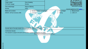 Electronic Bill of lading generated in Pomfret.cloud/FIATA