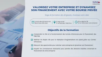Valorisez votre entreprise et dynamisez son financement avec votre bourse privée